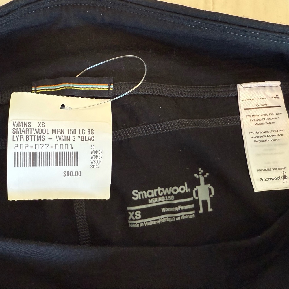 Smartwool Black Merino 150 Women's Leggings XS